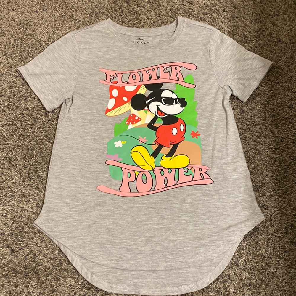 Mickey Mouse PJ top, size: kids S, color: gray